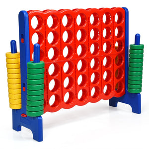 Jumbo 4-in-a-Row Giant Game Set with 42 Large Rings and Quick-Release Slider