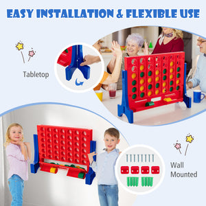 Jumbo 4-To-Score Connect Game Set with Carrying Bag and 42 Coins