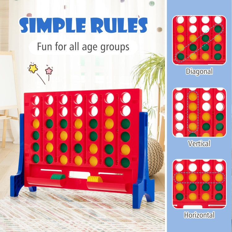 Jumbo 4-To-Score Connect Game Set with Carrying Bag and 42 Coins