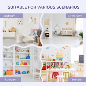 Kids 6-Cubby Bookcase with Cozy Reading Nook – Multi-Purpose Storage Organizer for Bedroom