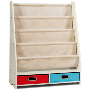 Kids Book & Toy Storage Organizer Shelves – Multi-Compartment Storage for Books and Toys