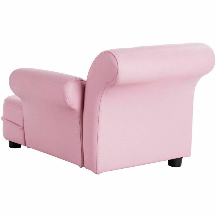 Kids Chaise Lounge Sofa with Armrests – Comfortable Relaxation for Children