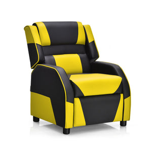 Kids PU Leather Gaming Recliner Sofa with Headrest & Footrest – Youth Chair