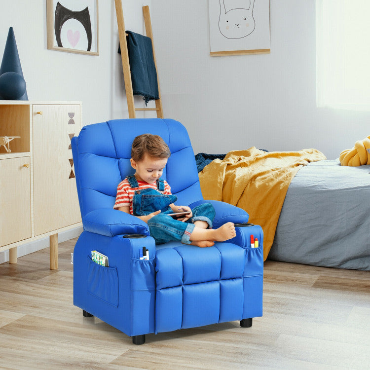 Kids Recliner Chair with Cup Holder abd Footrest – Comfortable Seating for Children