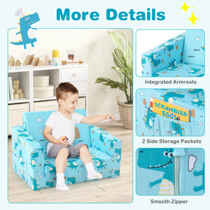 Kids Recliner Sofa with Convertible Sleeper Bed – Perfect for Boys and Girls