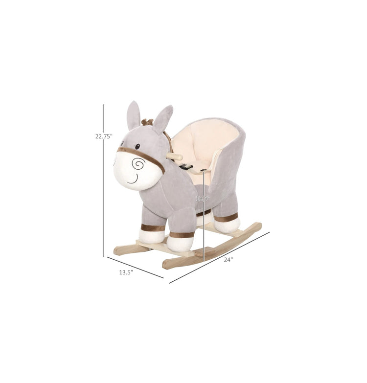 qaba rocking horse ride on toy