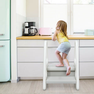 Kids Step Stool with Armrest for Kitchen, Toilet, Potty Training - Learning Helper