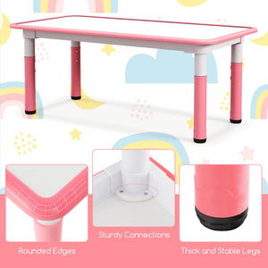 Kids Table and Chairs Set for 4 with Graffiti Desktop – Durable & Fun Furniture