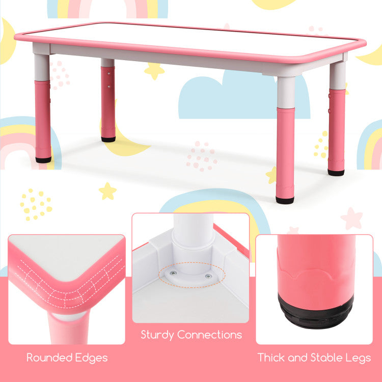 Kids Table and Chairs Set for 4 with Graffiti Desktop – Durable & Fun Furniture
