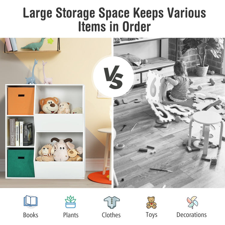 Kids Toy Storage Cabinet with Shelves – Versatile Organizer for Toys and Books