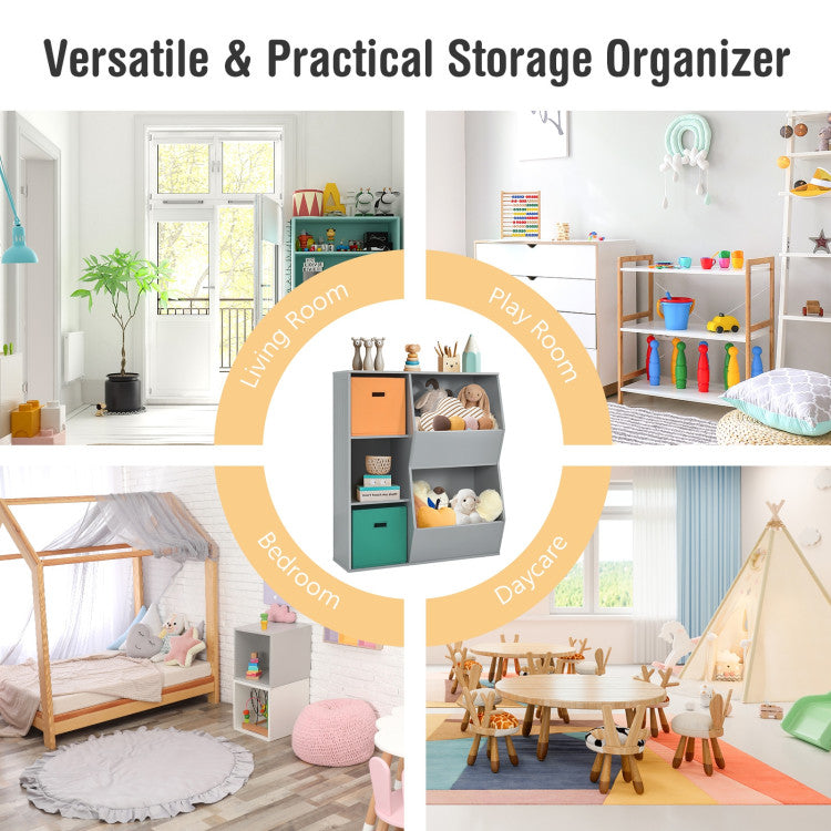 Kids Toy Storage Cabinet with Shelves – Versatile Organizer for Toys and Books