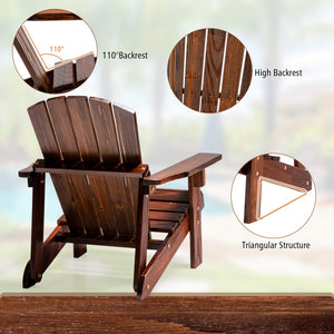 Kids' Adirondack Chair with High Backrest and Armrests – Durable Outdoor Seating