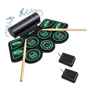 Kids' Electronic Drum Set with Built-in Stereo Speakers - Perfect for Beginners