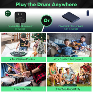 Kids' Electronic Drum Set with Built-in Stereo Speakers - Perfect for Beginners