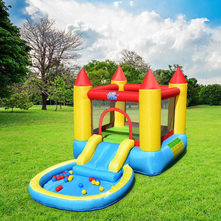 inflatable bounce house water slide