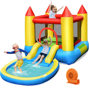 inflatable bounce house water slide
