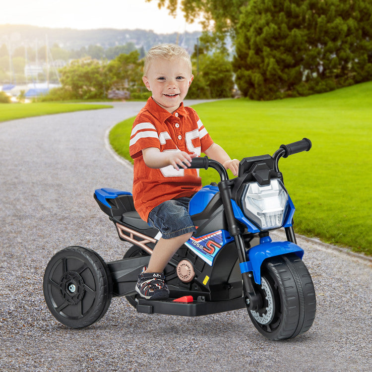 6V Kids Ride-On Motorcycle with Detachable Training Wheels, Battery-Powered Motorbike