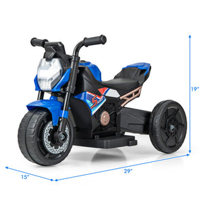 6V Kids Ride-On Motorcycle with Detachable Training Wheels, Battery-Powered Motorbike