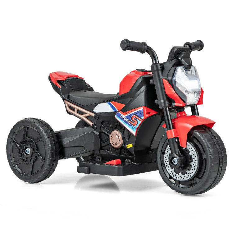 6V Kids Ride-On Motorcycle with Detachable Training Wheels, Battery-Powered Motorbike