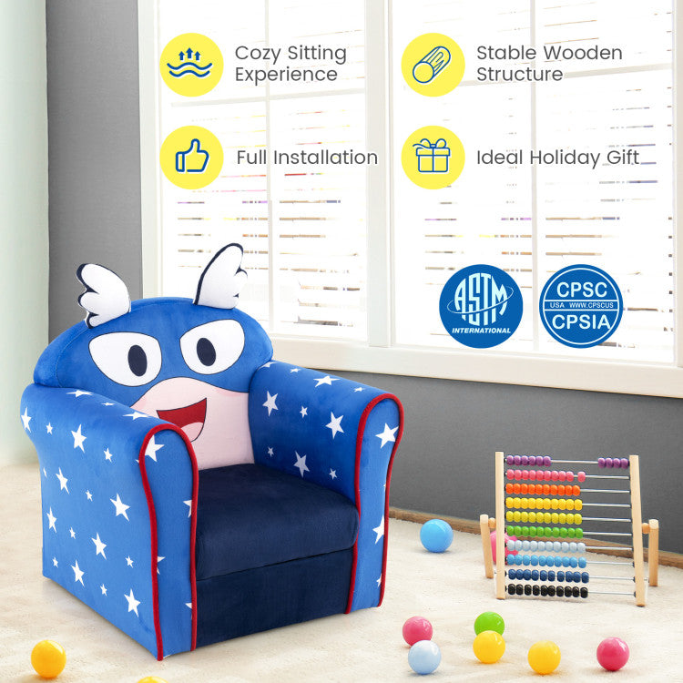Kids Sofa with Armrests and Thick Cushion – Cozy, Durable Children's Furniture