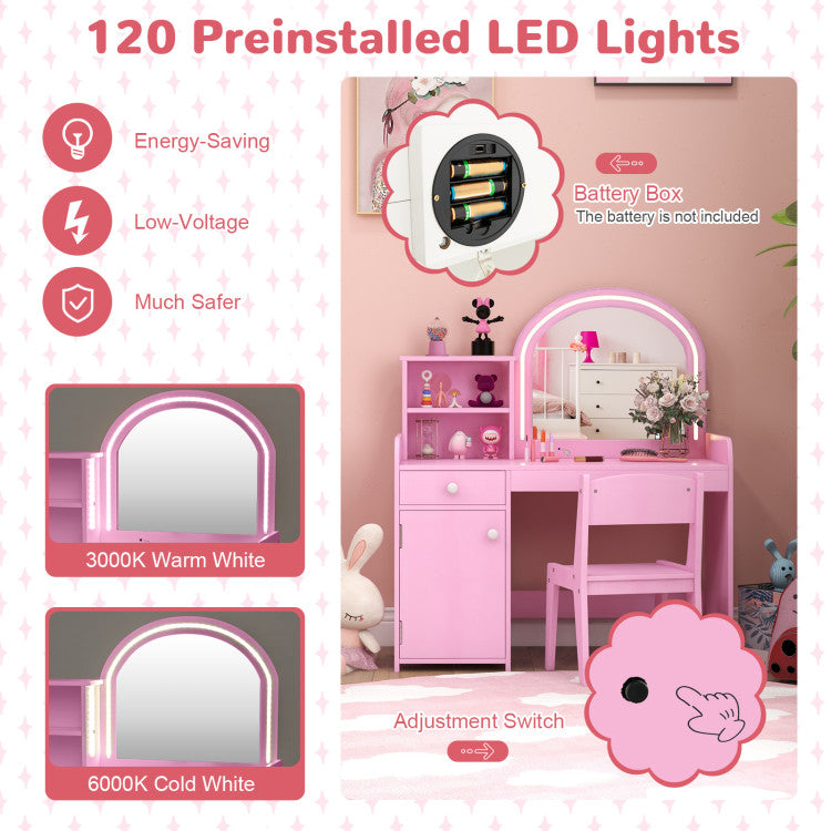 Pink Vanity Set for Kids