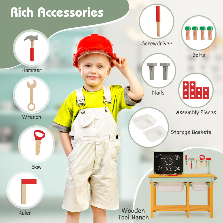 pretend play workbench for kids