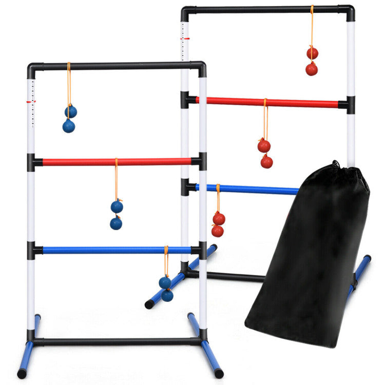 Ladder Ball Toss Game with Bolas, Score Tracker, and Carrying Bag for Easy Transport