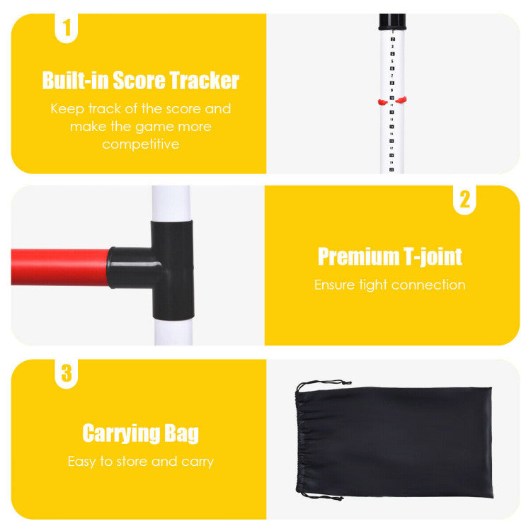 Ladder Ball Toss Game with Bolas, Score Tracker, and Carrying Bag for Easy Transport