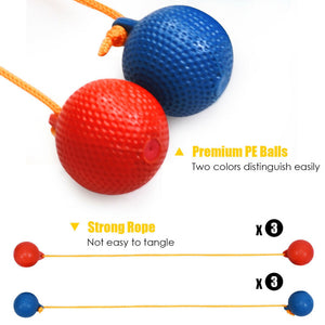 Ladder Ball Toss Game with Bolas, Score Tracker, and Carrying Bag for Easy Transport