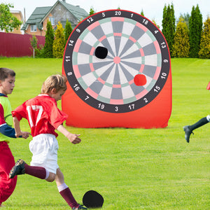 Large Kids Dart Board with 4 Kick Balls - Safe Indoor Outdoor Game for 6 Years and Above