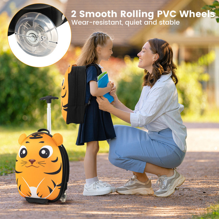 Lightweight Kids' Rolling Suitcase - Portable Travel Luggage for Children