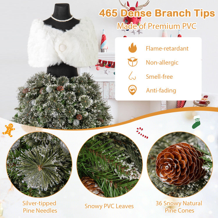5 FT Pre-Lit Artificial Christmas Tree Dress Form – Mannequin Style Holiday Decor