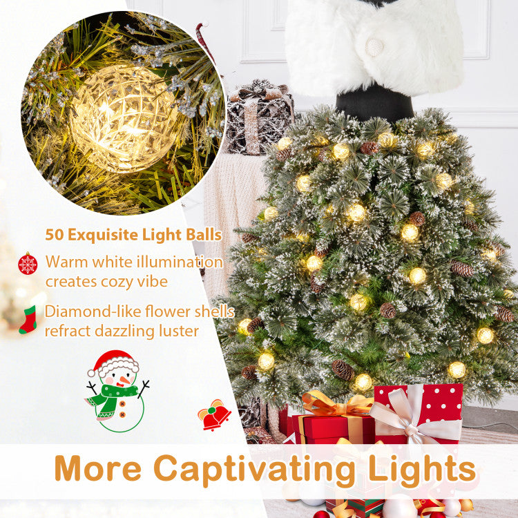 5 FT Pre-Lit Artificial Christmas Tree Dress Form – Mannequin Style Holiday Decor