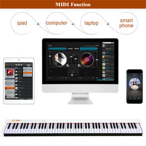 Portable 88-Key Full-Size Semi-Weighted Digital Piano Keyboard for Practice & Performance