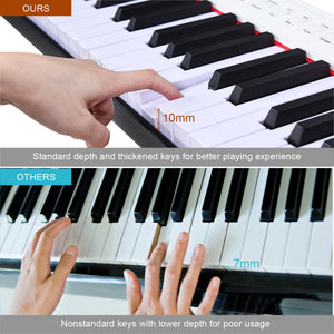 Portable 88-Key Full-Size Semi-Weighted Digital Piano Keyboard for Practice & Performance
