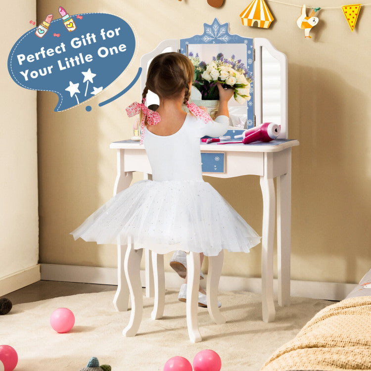 Vanity Set with Mirror for Kids