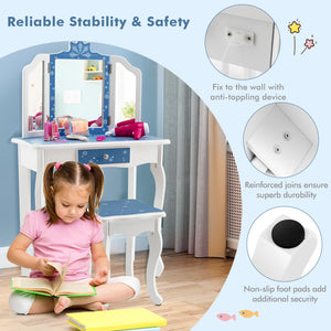 Vanity Set with Mirror for Kids