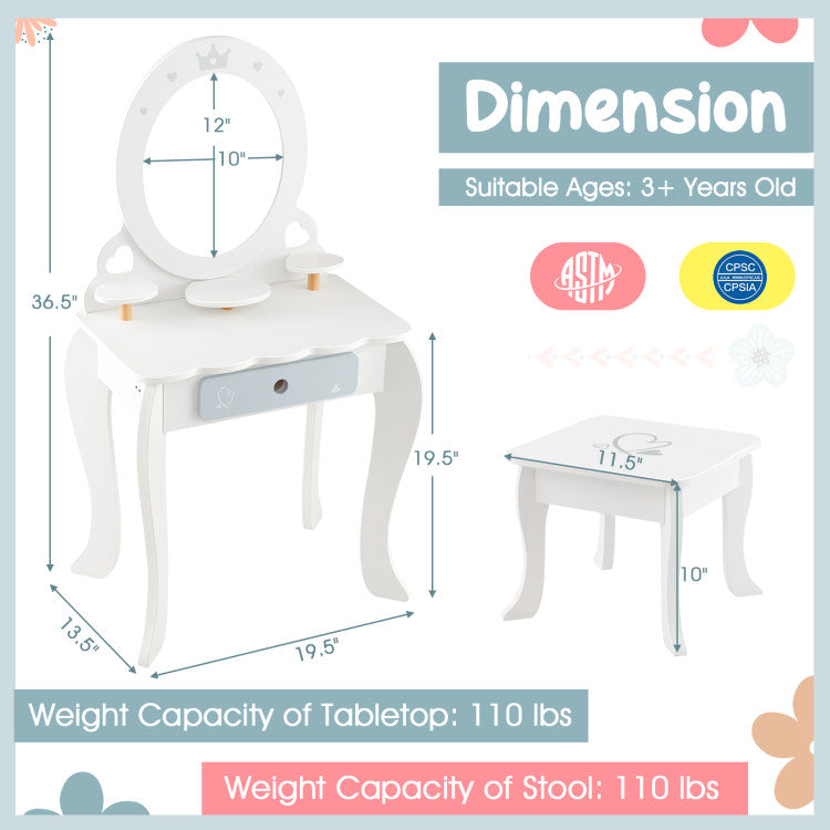 Princess Vanity Set for Kids