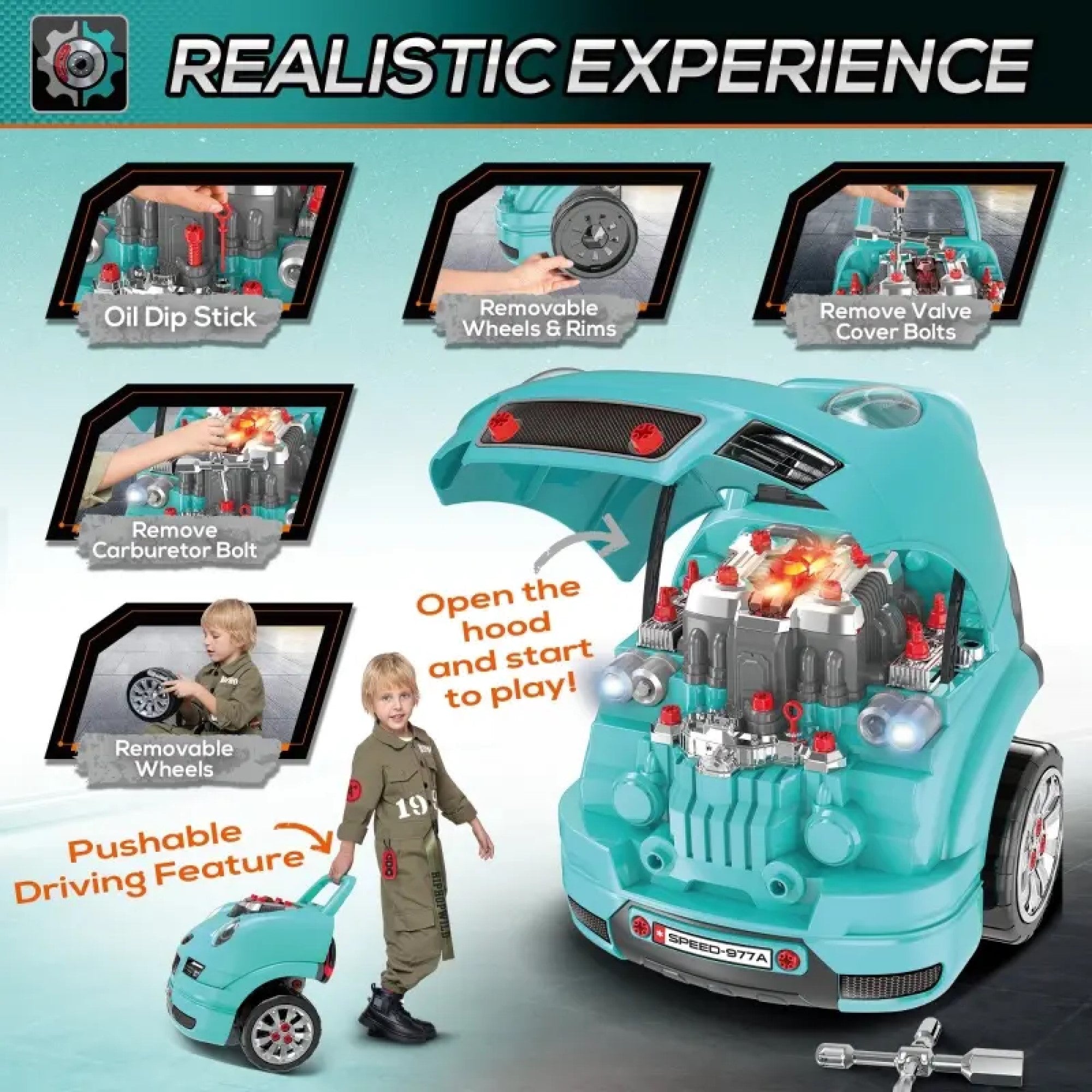 Ride-On Truck Engine Toy Set