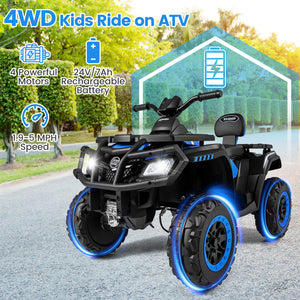 Rear view of kids electric ATV