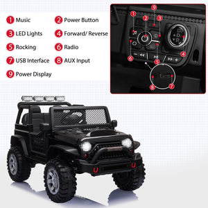 jeep ride on toy, black