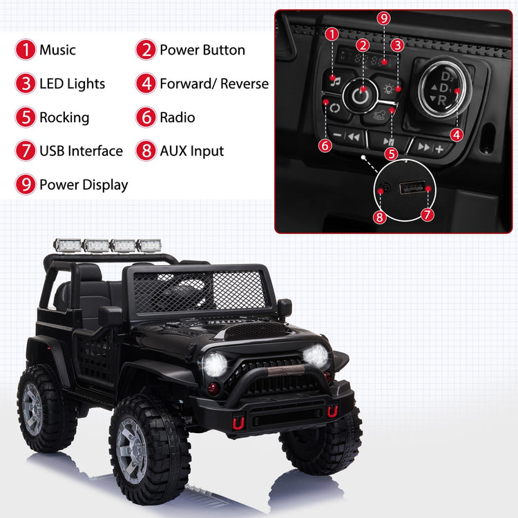 jeep ride on toy, black