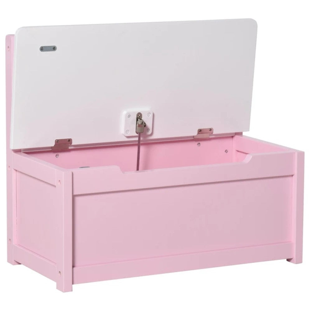 Toddler Toy Box Storage Bench with 27L Interior – Kids Storage Seat for Playroom
