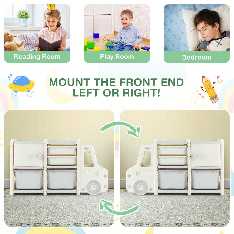 Toddler Truck Storage Organizer with Plastic Bins – Fun and Functional Toy Storage