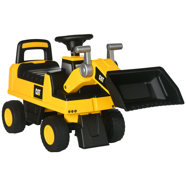 CAT licensed excavator ride-on tractor for toddlers with shovel