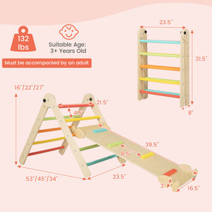 3-in-1 Triangular Climbing Toys for Toddlers – Climber, Slide, and Rocker Play Set