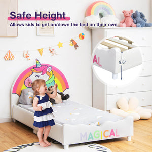 Twin Size Upholstered Platform Bed for Kids – Stylish and Durable Children's Single Bed