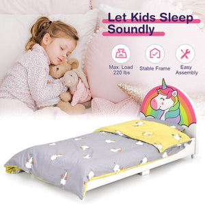 Twin Size Upholstered Platform Bed for Kids – Stylish and Durable Children's Single Bed