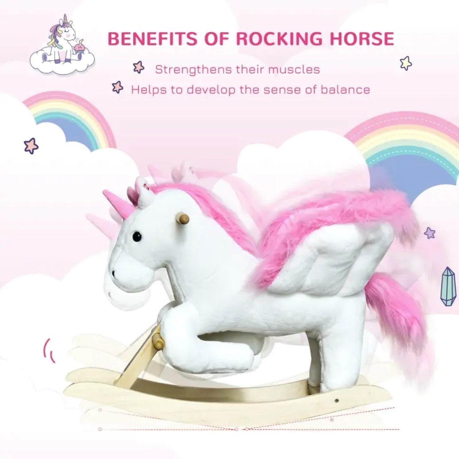 Unicorn Baby Rocking Horse Toy for Kids