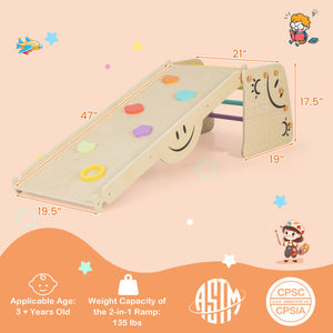 Wooden Triangle Climbing Toy Set with Seesaw | Kids' Indoor Climber & Play Equipment